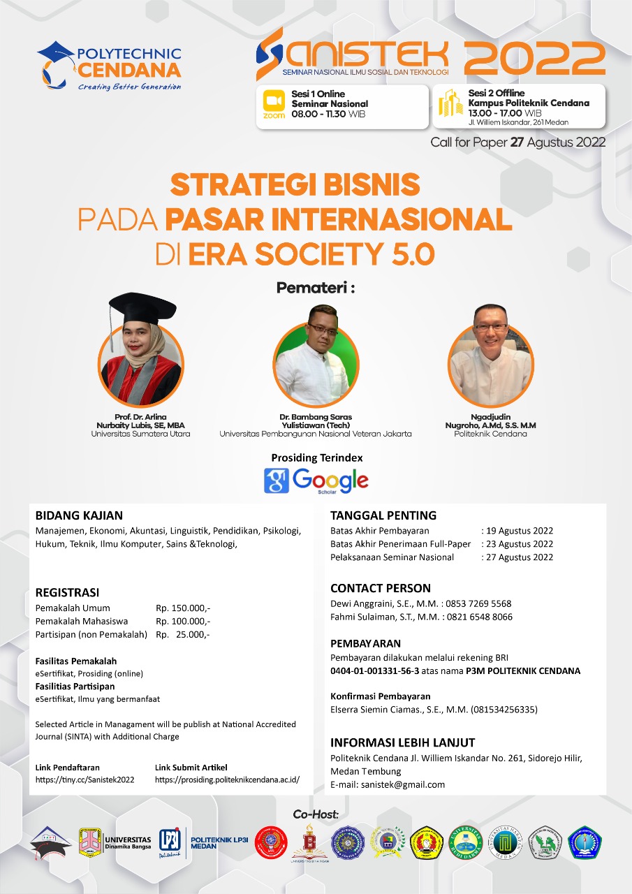 SEMINAR NASIONAL ILMU SOSIAL DAN TEKNOLOGI (SANISTEK) 2022