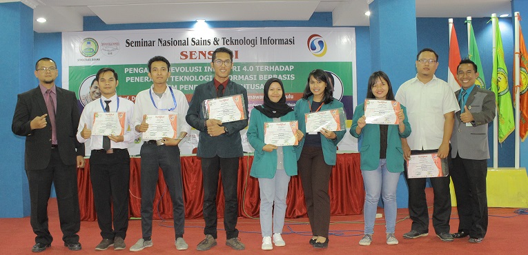 9 Presenter Di Tetapkan Sebagai Presenter Terbaik Pada Seminar Nasional Sains dan Teknologi Informasi (SENSASI) 2018
